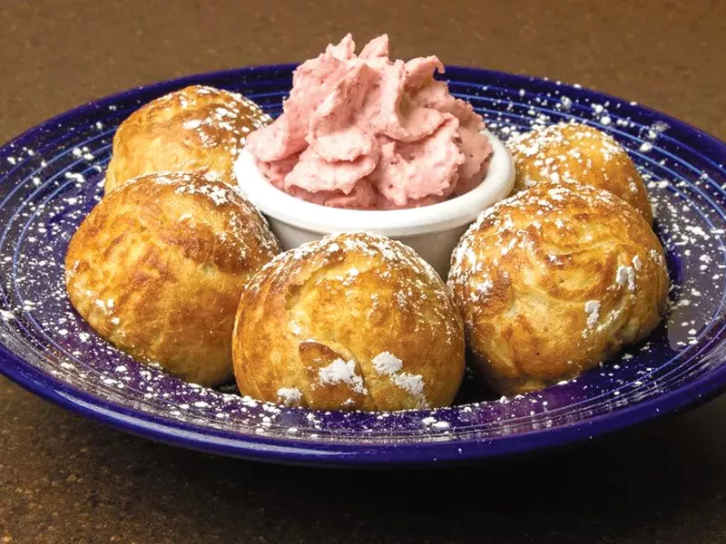 The Danish aebelskivers have quickly become a hot item on the Little Euro menu.