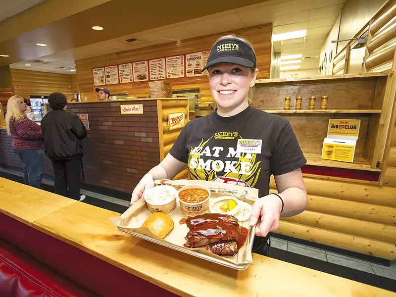 The rib plate at Dickey\'s. - JEFF FERGUSON