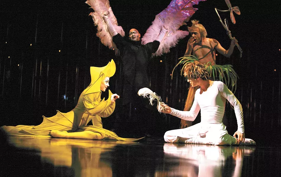 The vibrant costumes of Cirque du Soleil's Varekai.