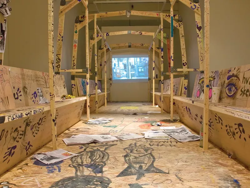 The video installation explores public transit. - JEFF FERGUSON