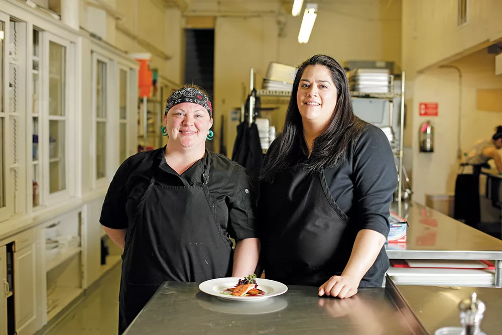 Executive chef Jennifer Parkinson collaborates with London Harris (right), owner of London's Ultimate Catering. - YOUNG KWAK