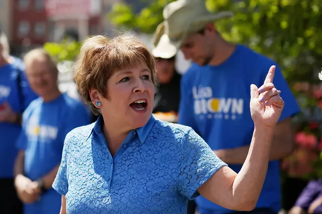 Washington state 5th Congressional District Democratic candidate Lisa Brown at a campaign event in May. - YOUNG KWAK