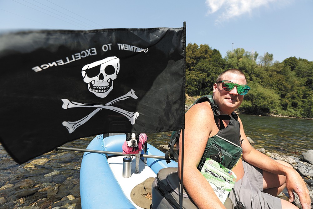Meet the Spokane River Pirate, the man who floats the river almost every day