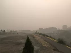 Spokane, as seen from the Inlander offices on Monday morning, Aug. 20, 2018. - SAMANTHA WOHLFEIL PHOTO