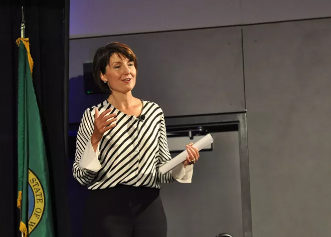 Rep. Cathy McMorris Rodgers at her annual August town hall meeting last Thursday. - DANIEL WALTERS PHOTO