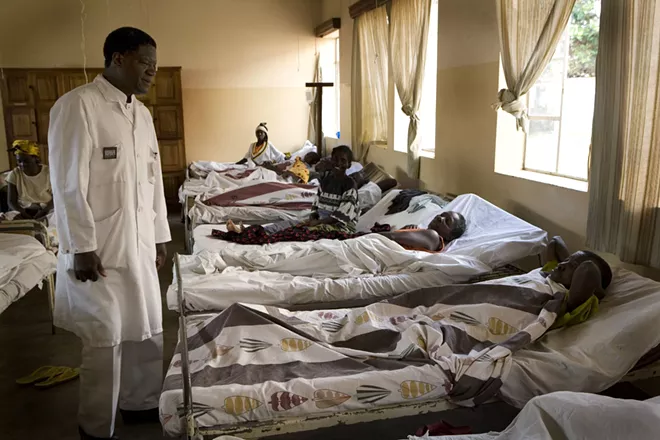 Dr. Denis Mukwege visits with patients at Panzi Hospital in Bukavu, Democratic Republic of Congo, on Sept. 22, 2007. The 2018 Nobel Peace Prize was awarded Friday, Oct. 5, 2018, to two campaigners against wartime sexual violence: Mukwege, 63, a Congolese gynecological surgeon, and Nadia Murad, 25, who became the bold voice of the women who survived sexual violence by the Islamic State group. - HAZEL THOMPSON/THE NEW YORK TIMES