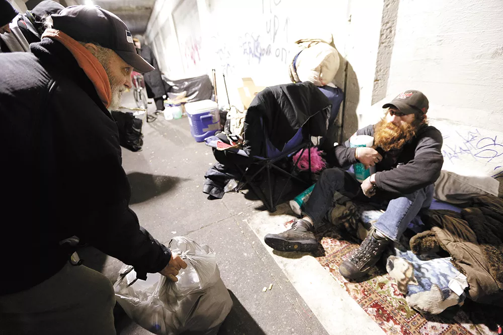 Though homeless himself, James Welch does whatever he can to help others in need
