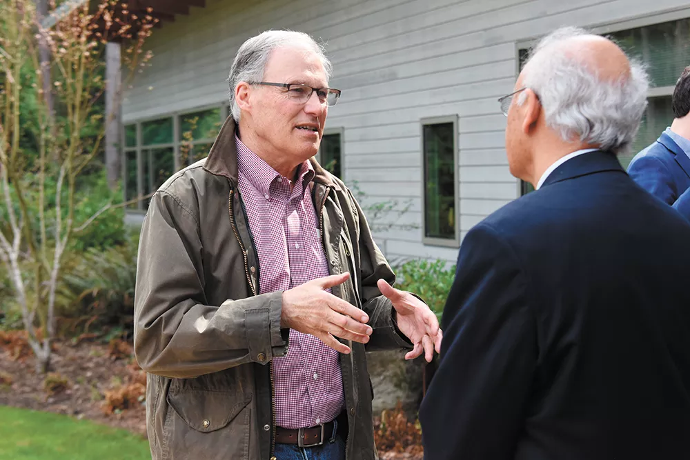 With the field getting a little crowded, Jay Inslee has work to do to stand out as a candidate. - WASHINGTON STATE GOVERNOR PHOTO