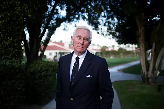 Roger Stone at the La Quinta Resort and Club in La Quinta, Calif., March 3, 2017. - JENNA SCHOENEFELD/THE NEW YORK TIMES