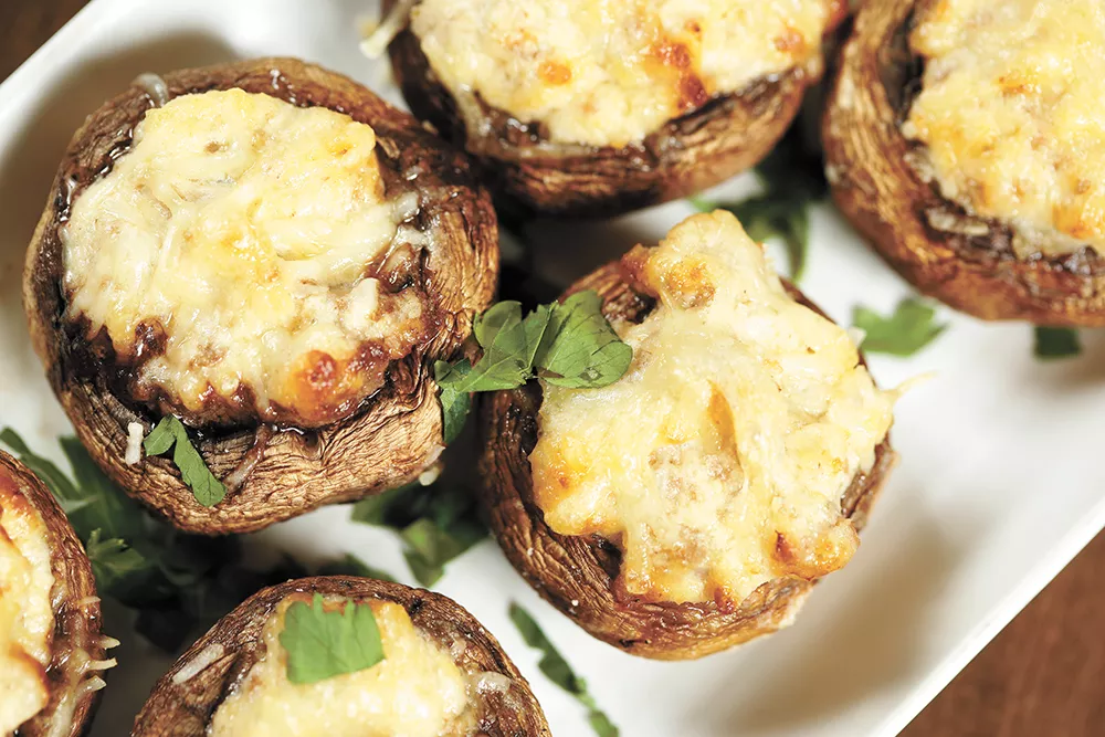 These stuffed mushrooms are on Chinook Steak, Pasta & Spirit's Restaurant Week menu. - YOUNG KWAK PHOTO