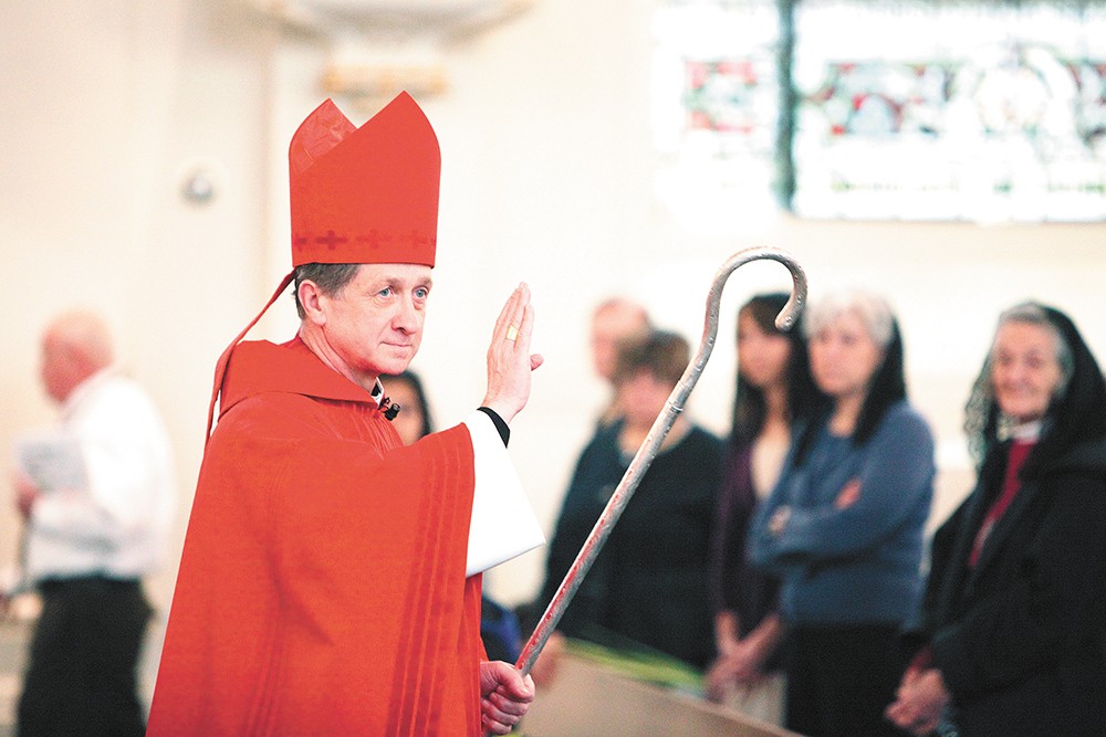 Blase Cupich, in 2012, while serving as Spokane's bishop. He's now the archbishop of Chicago. - YOUNG KWAK PHOTO