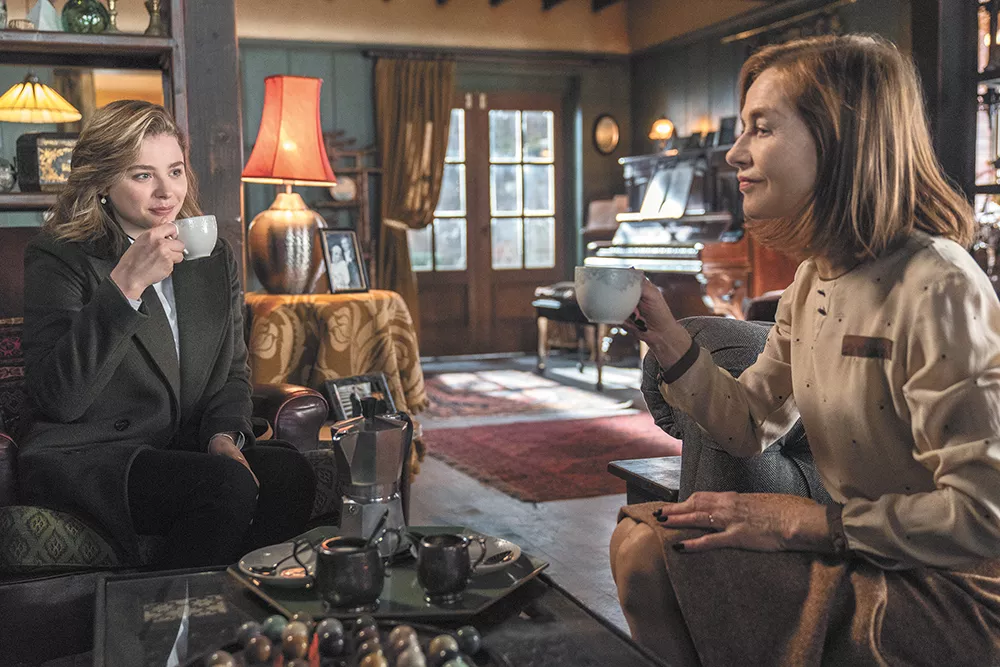 Isabelle Huppert makes a symphony out of a single note in the lurid, stupid-fun stalker thriller Greta