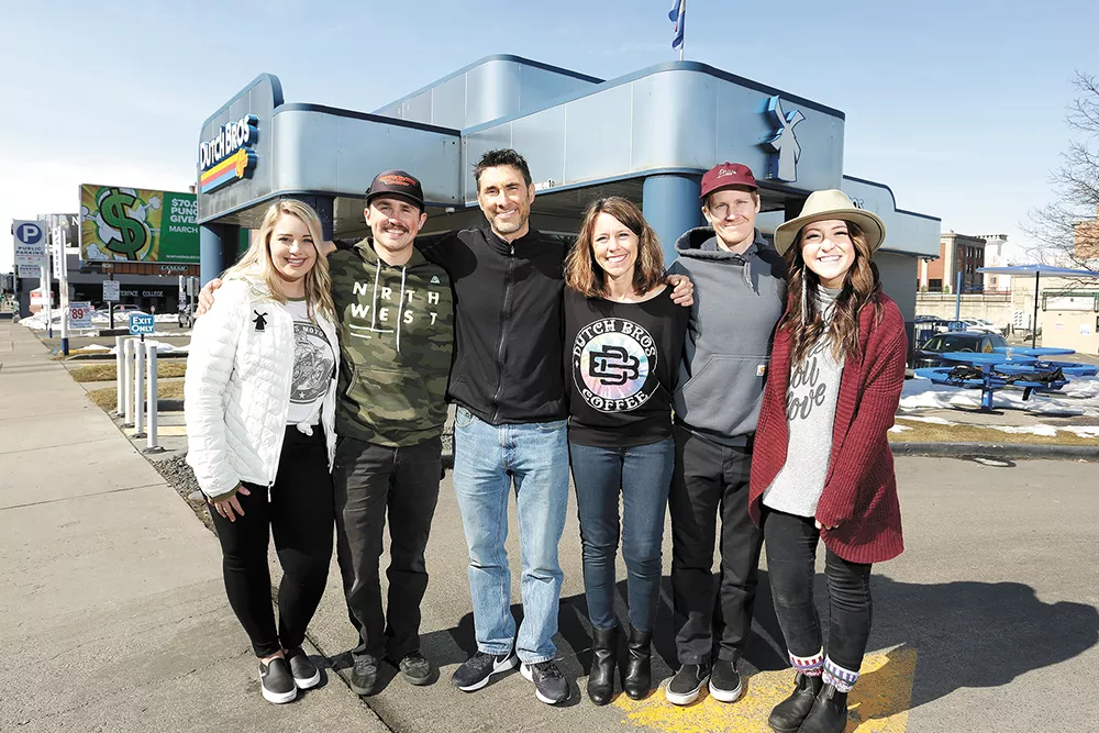 Members of the award-winning team (from left): Abby Clayton, Connor Barbour, Kevin Parker, Kerry Parker, Mason Sutter and Jenny Sutter. - YOUNG KWAK PHOTO