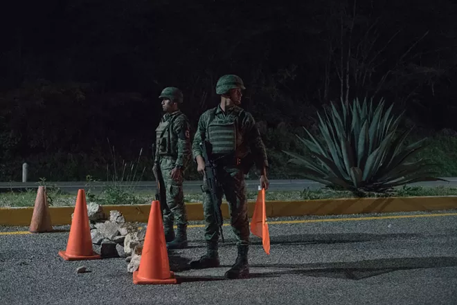 Soldiers working with Mexico’s National Guard at an immigration checkpoint in Comitán de Domínguez, Mexico, June 15, 2019. Increased enforcement along the border with Guatemala, which began in recent days, has made crossing into Mexico harder. This has dissuaded migrants from traveling north. - LUIS ANTONIO ROJAS/THE NEW YORK TIMES