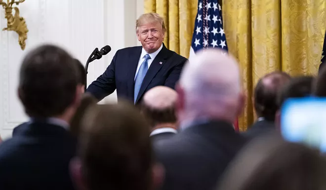 President Donald Trump delivers a speech at his "America’s Environmental Leadership" event at the White House, in Washington, July 8, 2019. The idea for the speech on Monday originated with consultants on the re-election campaign worried that his environmental record was a turnoff to two key demographics — millennials and suburban women. - DOUG MILLS/THE NEW YORK TIMES
