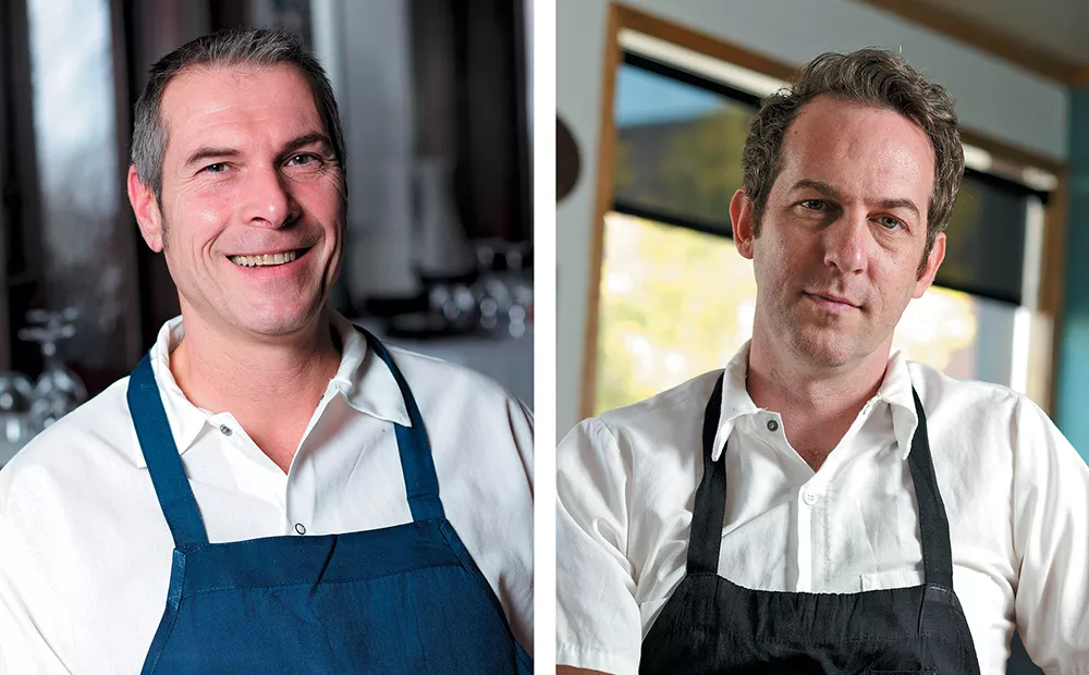 Local chefs Laurent Zirotti (left) and Tony Brown both got their Food Network close-ups recently. - YOUNG KWAK PHOTOS