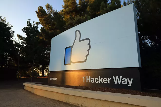 Outside Facebook’s headquarters in Menlo Park, Calif. on Aug. 19, 2019. After decades of extraordinary growth by tech companies, real estate prices in the area have skyrocketed, fueling a shortage of affordable housing. - JIM WILSON/THE NEW YORK TIMES