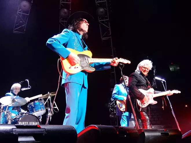 Marty Stuart (right) and his Fabulous Superlatives opened for Chris Stapleton at Spokane Arena in 2018. - DAN NAILEN