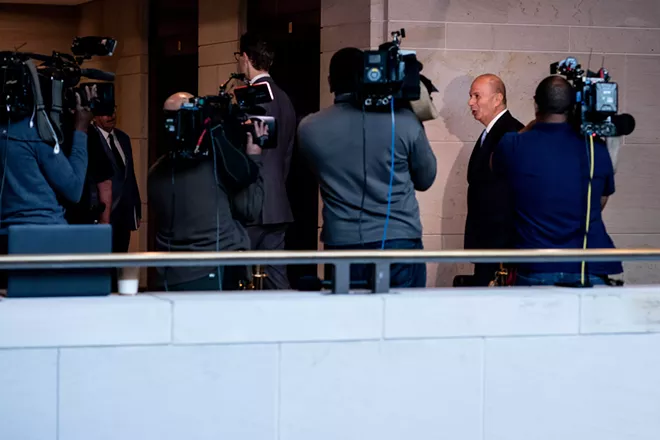 Gordon Sondland, the U.S. ambassador to the European Union, arrives for closed-door meeting with House impeach investigators on Capitol Hill in Washington on Oct. 17, 2019. Sondland, in four new pages of sworn testimony released on Tuesday, Nov. 5, 2019, confirmed his involvement in essentially laying out a quid pro quo to Ukraine that he had previously not acknowledged. - ERIN SCHAFF/THE NEW YORK TIMES