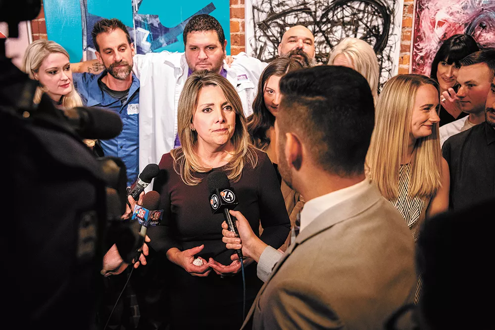 After a career of asking questions, Nadine Woodward will have to get used to answering them. - ERICK DOXEY PHOTO