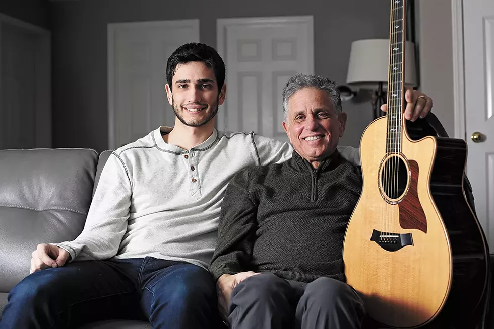 My dad (right) and me. His band, the Ronaldos, plays Arbor Crest Wine Cellars at 5:30 pm Saturday. - YOUNG KWAK PHOTO