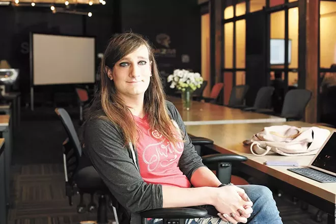 Robbi Katherine Anthony and Patrick McHugh pitched the idea for Solace last year, spending the rest of 2019 developing the app for the trans community, which is available for most devices now. - YOUNG KWAK PHOTO