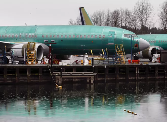 An unpainted Boeing 737 Max aircraft at the company's factory in Renton, Wash., on Jan. 22, 2020. Boeing on Wednesday, Jan. 29, 2020, said the costs associated with the grounding of the 737 Max were likely to surpass $18 billion, a significant increase over earlier forecasts. - LINDSEY WASSON/THE NEW YORK TIMES