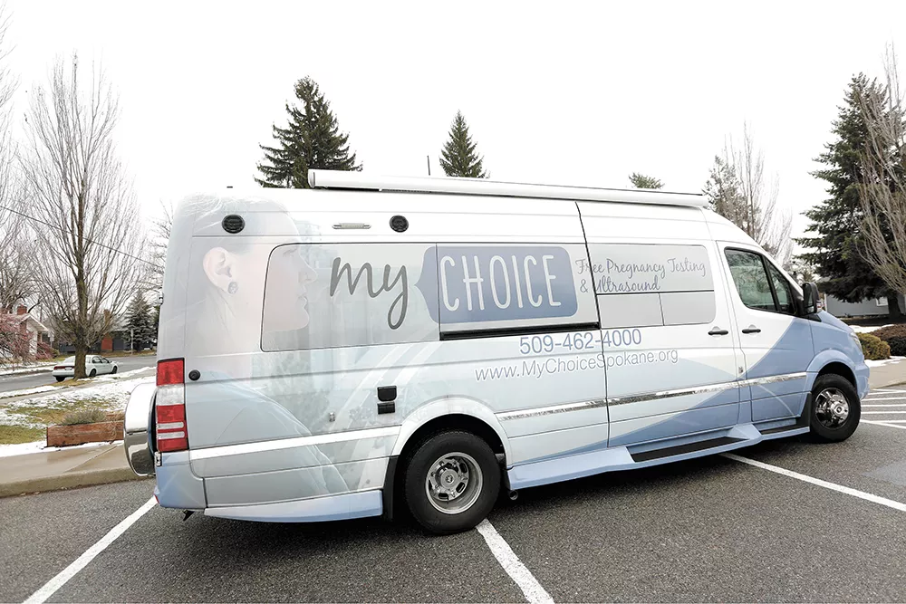 MyChoice operates both a brick-and-mortar clinic and a maternity home on Ash Street in Spokane, and a mobile van where women can take a pregnancy test and get an ultrasound for free. - YOUNG KWAK PHOTO