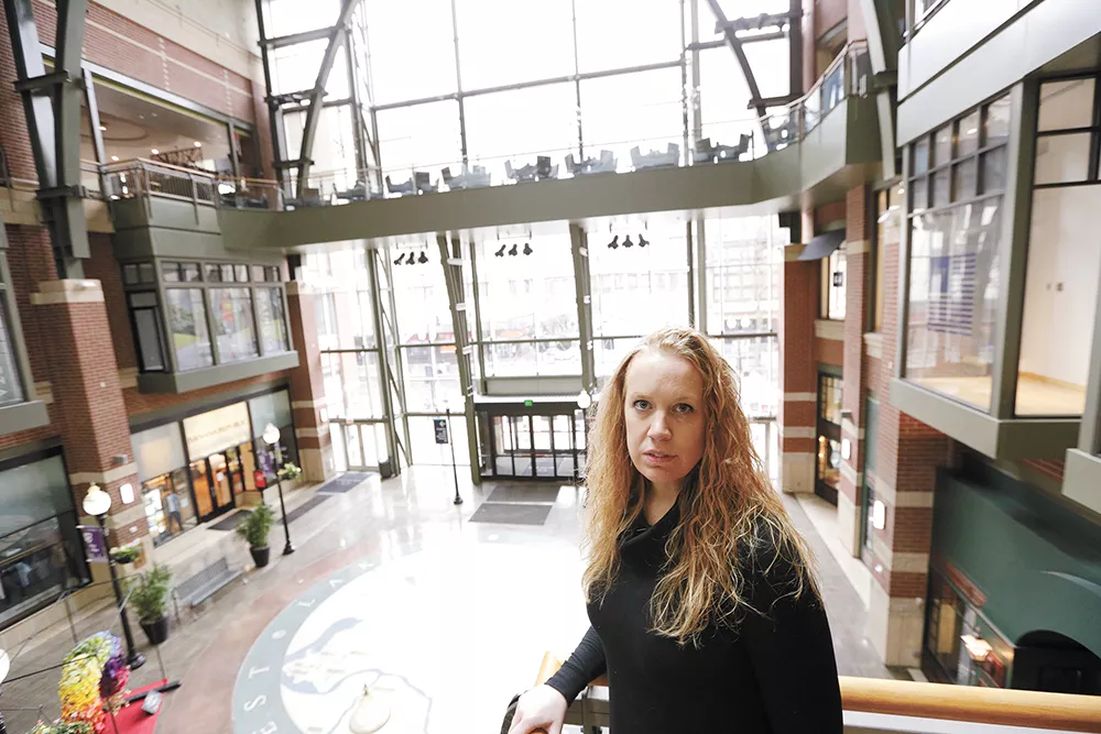 Bryn West, vice president of the property management company that owns River Park Square: "We're trying to keep as many people employed as we can during this time." - YOUNG KWAK PHOTO