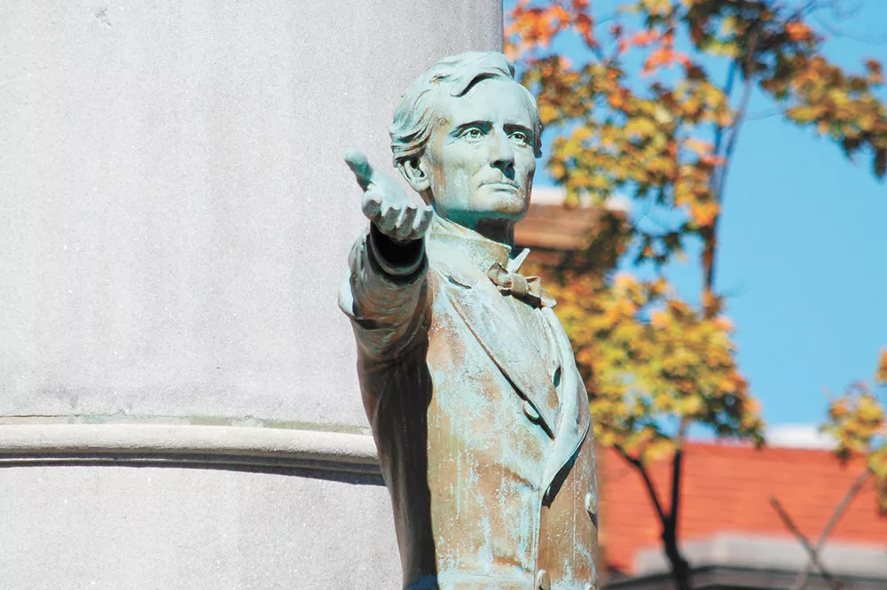 The statue of Confederate President Jefferson Davis in Richmond, Virginia, before it was removed. - OLEKINDERHOOK/CREATIVE COMMONS PHOTO