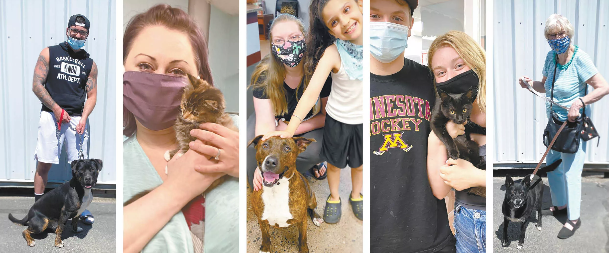 Some of the many pets adopted from Spokane Humane Society since the shelter reopened its public walk-in hours in mid July. - SPOKANE HUMANE SOCIETY PHOTOS