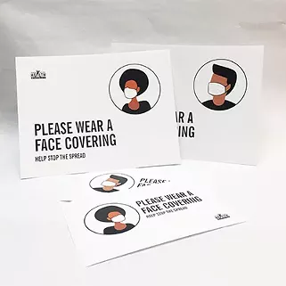 Signage from the health district to encourage mask-wearing, available free to local businesses. - SPOKANE REGIONAL HEALTH DISTRICT