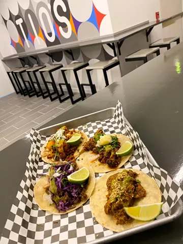 Street tacos and sandwiches at the two new, connected spots offer a quick food option for downtown workers and shoppers.