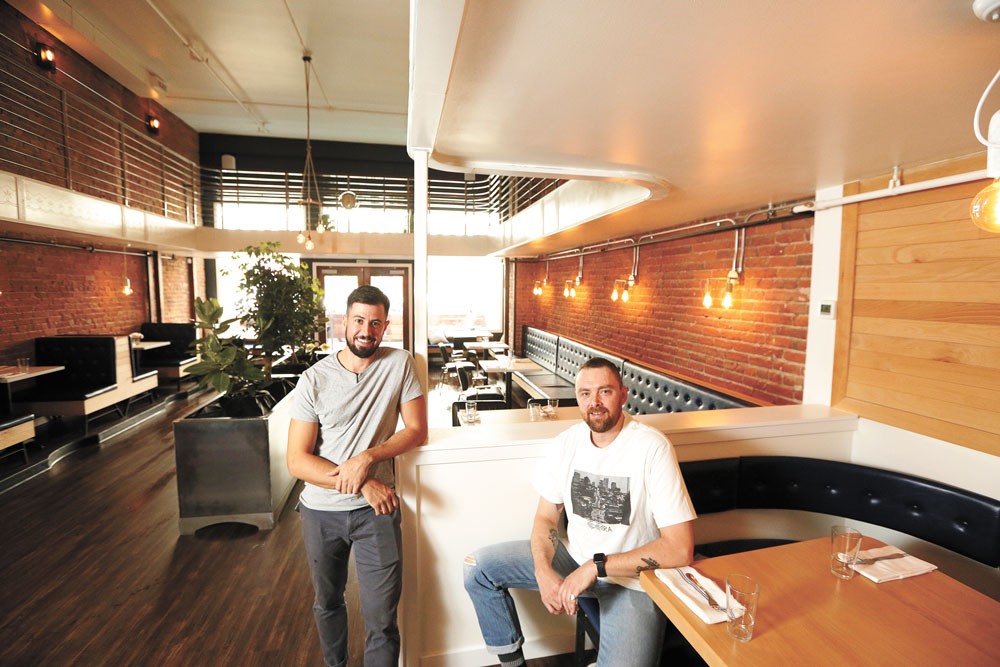Wooden City co-owners Jon Green (left) and Abe Fox pride themselves on elevated familiar dishes. - YOUNG KWAK PHOTO