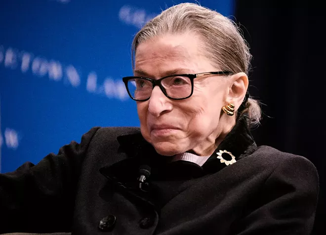Justice Ruth Bader Ginsburg at the Georgetown Law Ginsburg Lecture in Washington, Oct. 30, 2019. - T.J. KIRKPATRICK/THE NEW YORK TIMES