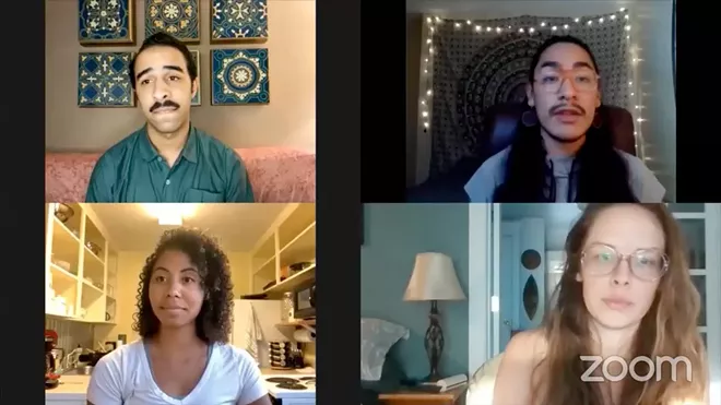 STAC speaks with Mathias Oliver (top left) and Vanessa Cole (bottom left) during a live stream panel discussion on Aug. 28.