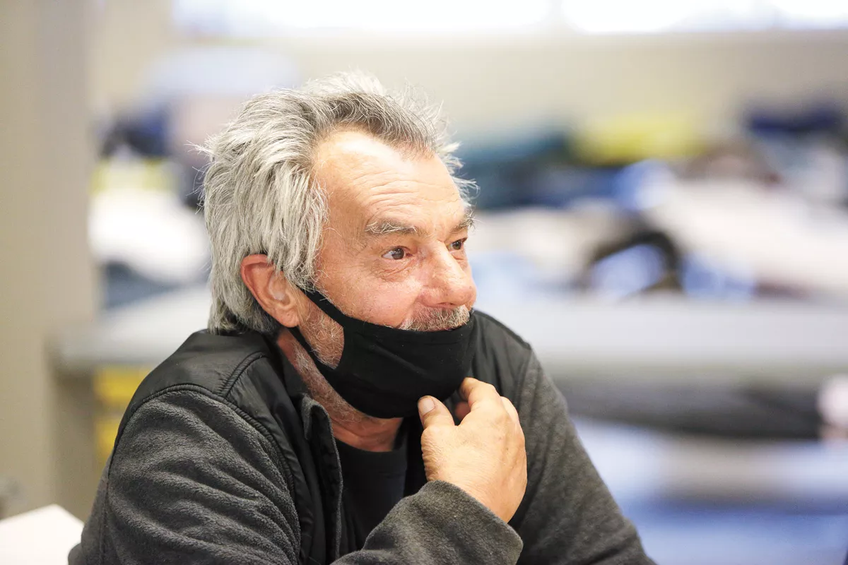 Harold Carpenter says he's been homeless since his wife died four years ago. He says he's often had no choice but to sleep on the streets. "You just tough it," he says. "You just go outside, and you try to get out of the rain or the snow or whatever." - YOUNG KWAK PHOTO