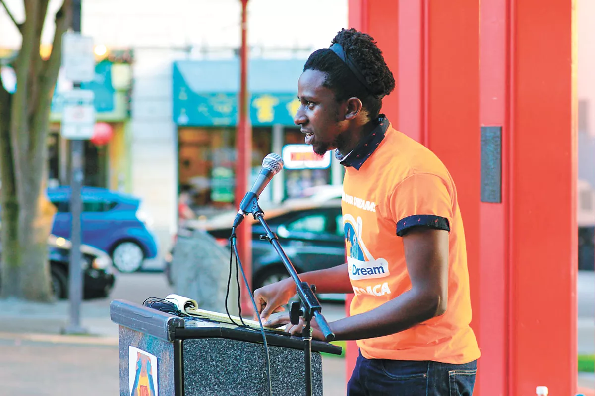 A DACA recipient, a Whitworth University grad and an immigrant rights activist, Kamau Chege embodies the passion among young leftists. Since support for Biden didn't translate to down-ballot success, he says, Democrats need a "movement candidate" who can "rally people" in the future. - HANNAH SABIO-HOWELL PHOTO