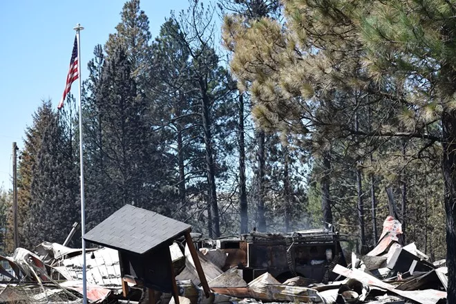 A wildfire in September burned down most structures in the town of Malden, including City Hall - WILSON CRISCIONE PHOTO