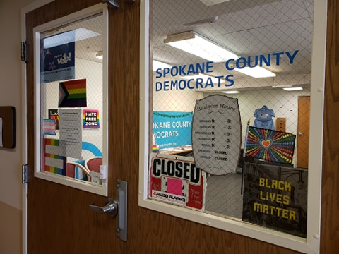The Spokane County Democrats office in June 2020 - REBEKAH MASON, COURTESY OF THE SPOKANE COUNTY DEMOCRATS.