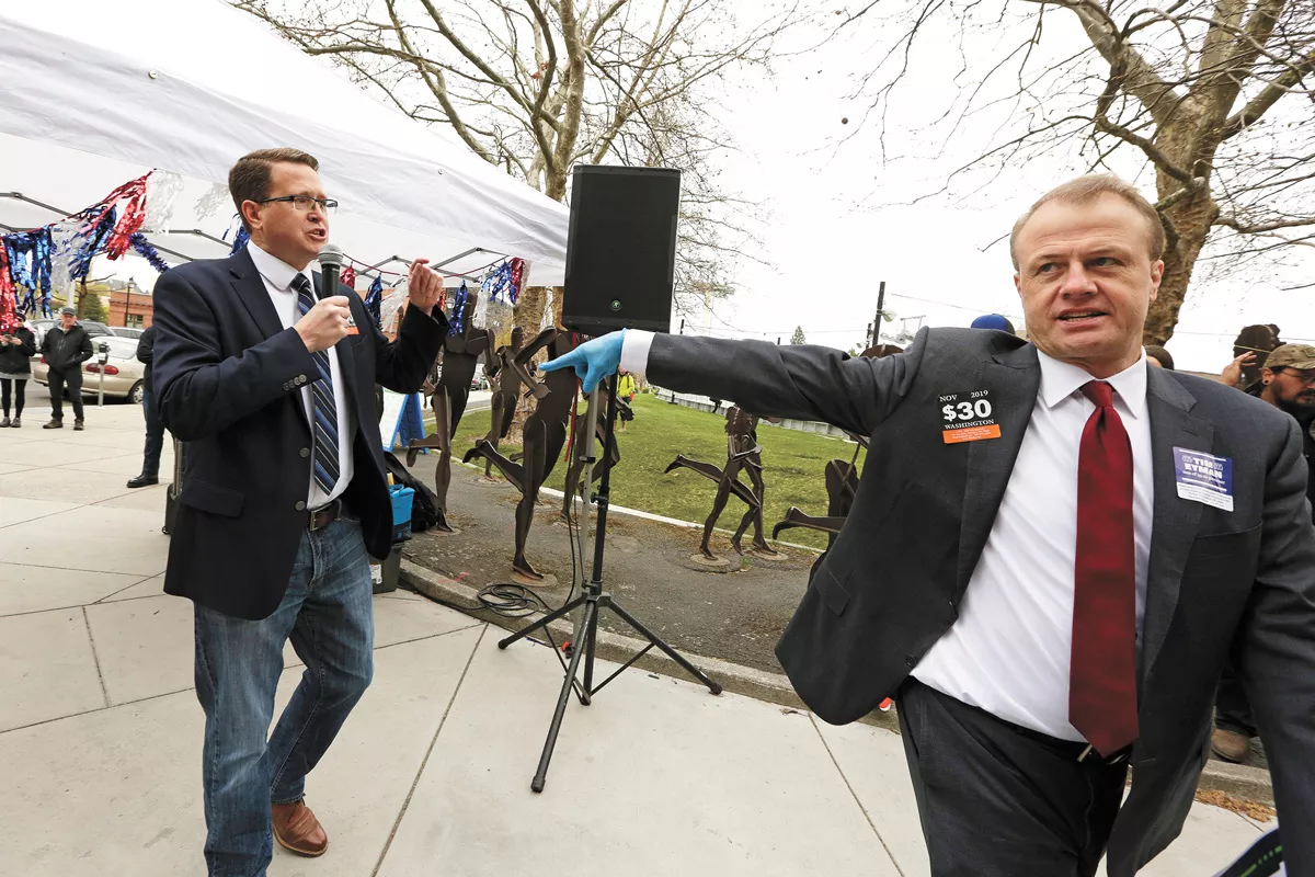 State Rep. Matt Shea, left, didn't run for re-election, but several of his allies did — and won. - YOUNG KWAK PHOTO