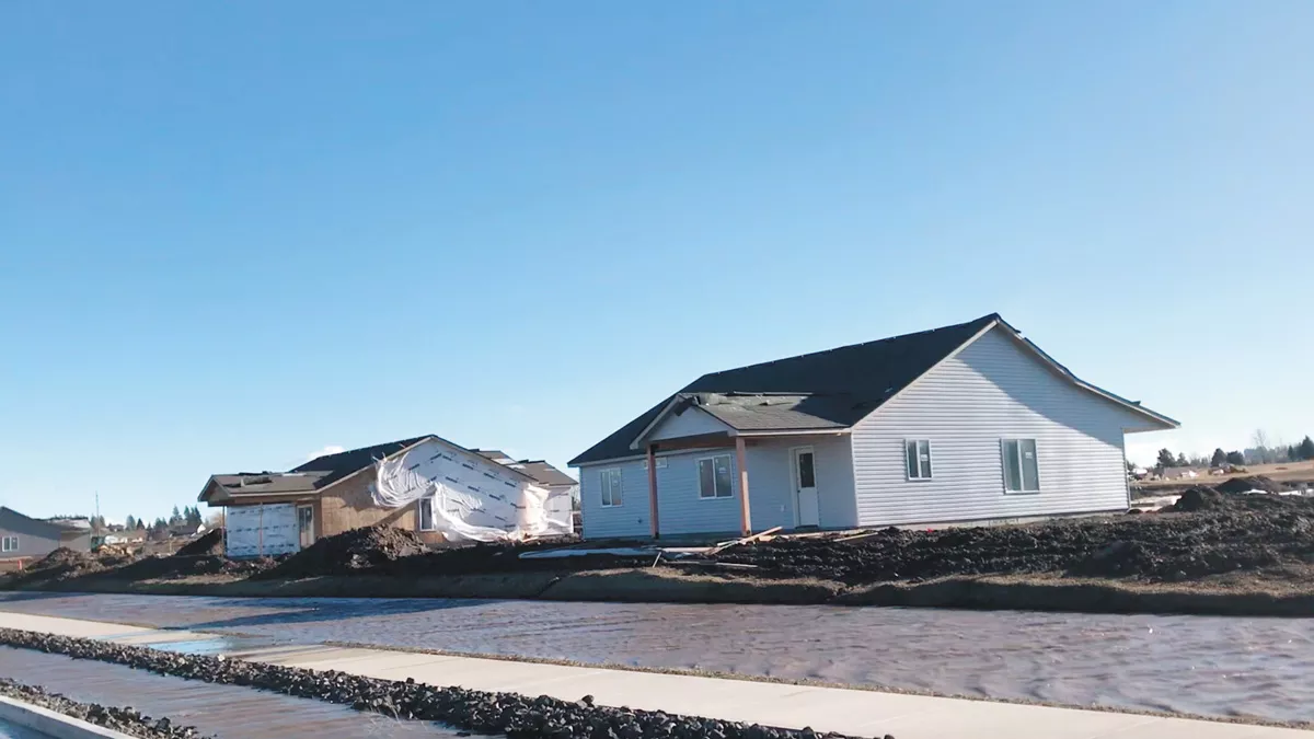 A video recorded by Terry Horne shows water pools in front of brand new construction near the newest West Terrace homes in January. Flooding in the area has prompted in-depth stormwater studies to find solutions as the West Plains continues to grow.