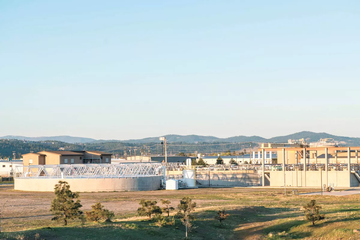 The Spokane County Regional Water Reclamation Facility, on Freya Street, has become a potential cash cow for the city of Spokane — and a source of conflict with other local governments. - DANIEL WALTERS PHOTO