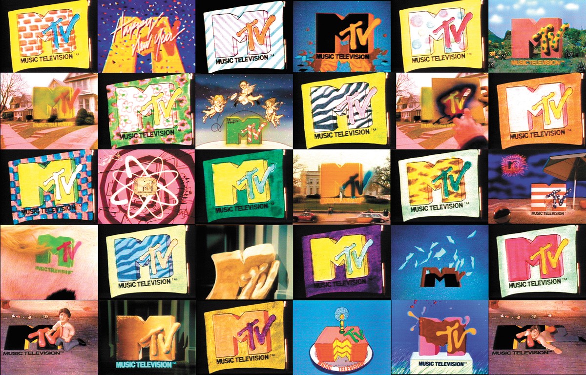 MTV's playful, pliable logo made for great visuals between videos.
