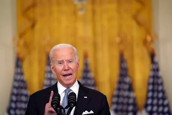 President Joe Biden delivers remarks on Afghanistan in the East Room of the White House in Washington on Monday, Aug. 16, 2021. The Taliban takeover in Afghanistan underscores the failure of U.S. diplomats to gauge realities on the ground in Afghanistan. - STEFANI REYNOLDS/THE NEW YORK TIMES