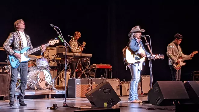 Dwight Yoakam and his band ripped through 20+ songs at the First Interstate Center for the Arts Sunday night. - DAN NAILEN