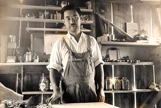 Spokane native George Nakashima in his New Hope, Pennsylvania, shop in the 1940s. - COURTESY OF NAKASHIMA FOUNDATION FOR PEACE
