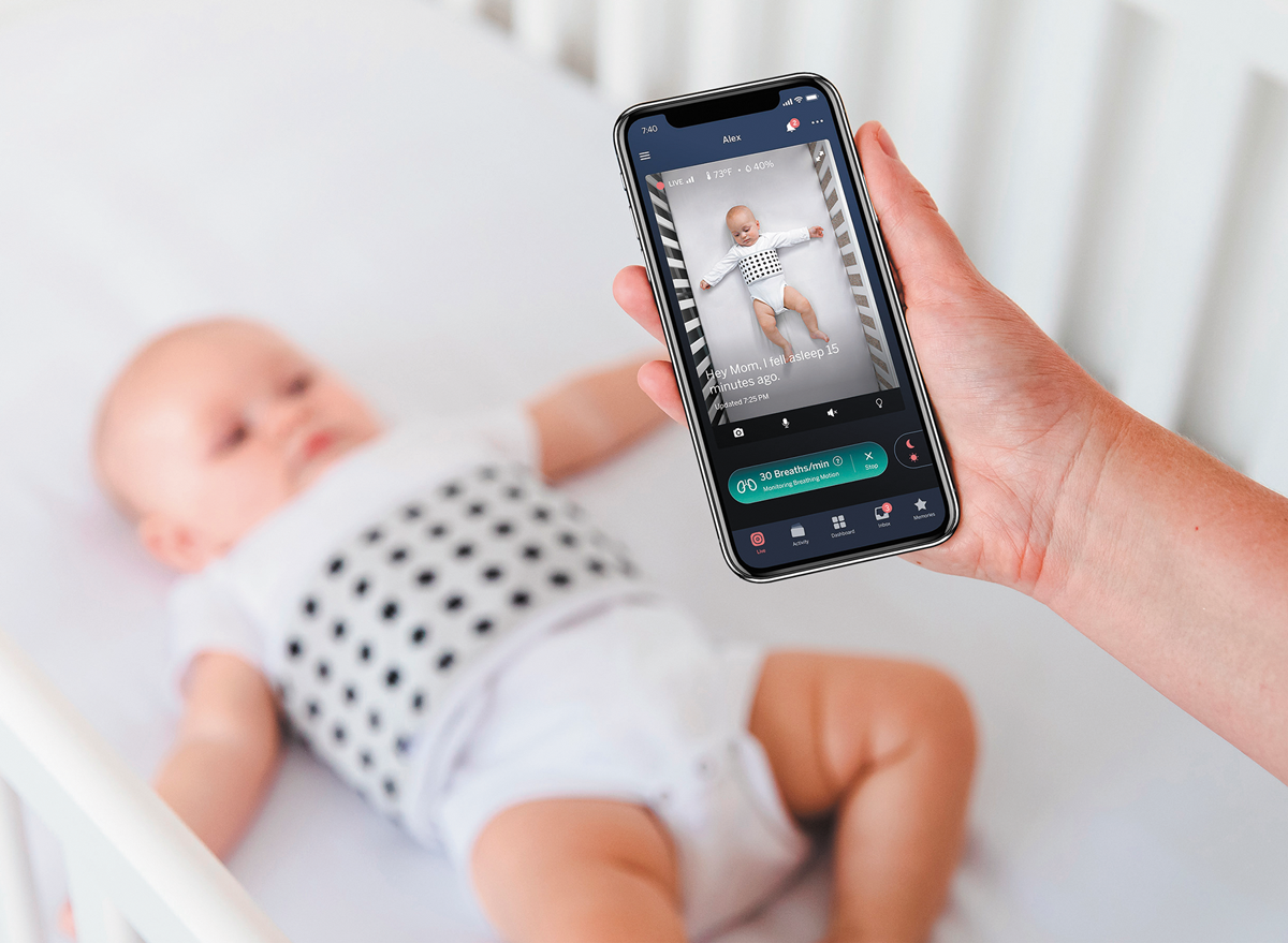 The Nanit Smart Baby Monitor uses a patterened band and camera to montior baby's breathing. - NANIT PHOTO