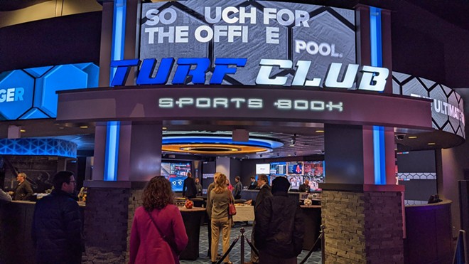 The new Turf Club sports book is just off the main gaming floor. - DAN NAILEN