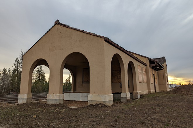 Cheney's historic railroad depot was moved to a new site in 2020. - CHEY SCOTT PHOTO